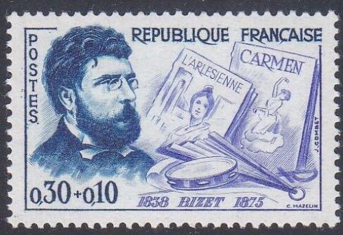 Poštová známka Francúzsko 1960 Georges Bizet, skladatel Mi# 1313