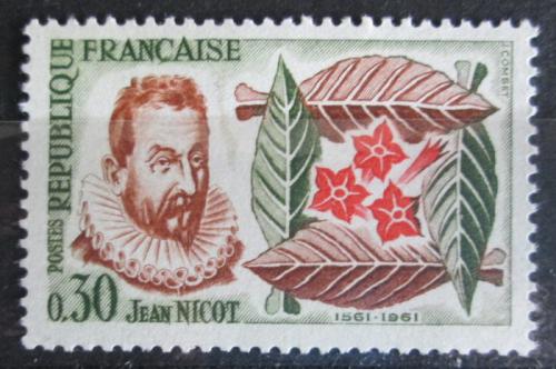 Poštová známka Francúzsko 1961 Jean Nicot, spisovatel Mi# 1340