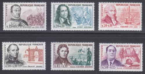 Poštové známky Francúzsko 1961 Osobnosti Mi# 1349-54 Kat 16€