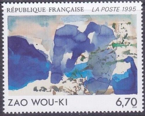 Poštová známka Francúzsko 1995 Umenie, Zao Wou-Ki Mi# 3100