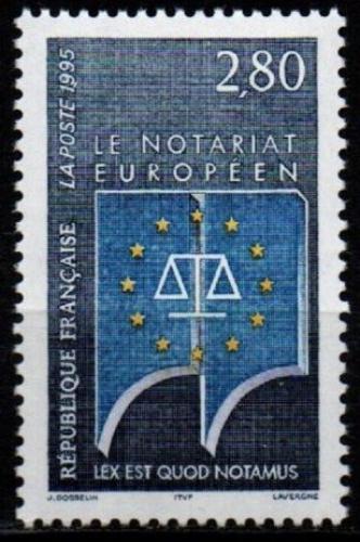 Poštová známka Francúzsko 1995 Evropské notáøství Mi# 3068