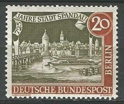 Poštová známka Západný Berlín 1957 Špandava, 725. výroèie Mi# 159