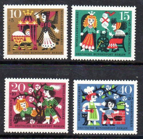 Poštové známky Západný Berlín 1964 Šípková Rùženka Mi# 237-40