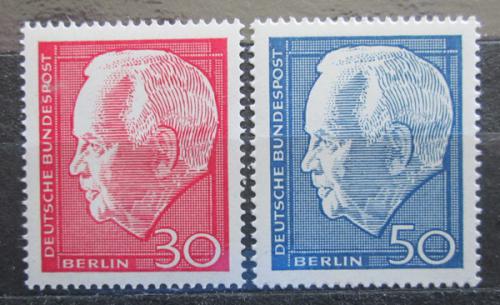 Poštové známky Západný Berlín 1967 Prezident Heinrich Lübke Mi# 314-15
