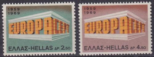 Poštové známky Grécko 1969 Európa CEPT Mi# 1004-05 Kat 6€