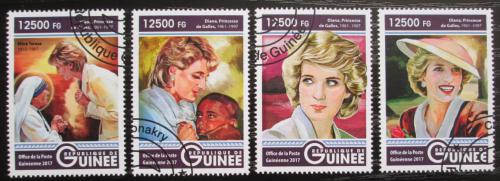 Poštové známky Guinea 2017 Princezna Diana Mi# 12396-99 Kat 20€