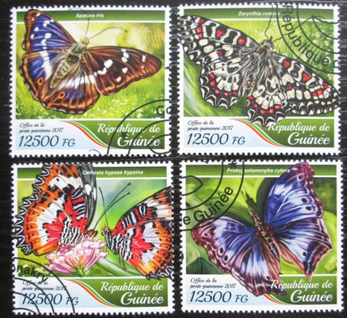 Poštové známky Guinea 2017 Motýle Mi# 12545-48 Kat 20€ 