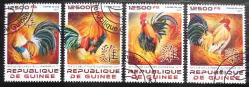 Poštové známky Guinea 2017 Kohouti Mi# 12276-79 Kat 20€