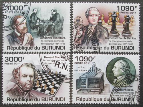 Poštové známky Burundi 2011 Slavní šachisti Mi# 2254-57 Kat 9.50€