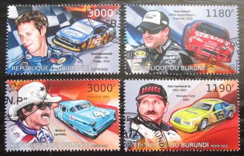 Poštové známky Burundi 2012 NASCAR automobilové závody Mi# 2908-11 Kat 10€
