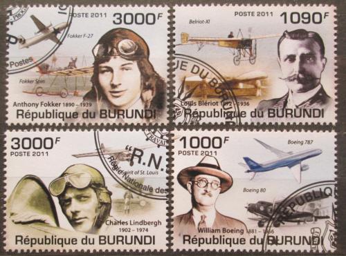 Poštové známky Burundi 2012 Letci Mi# 2214-17 Kat 9.50€