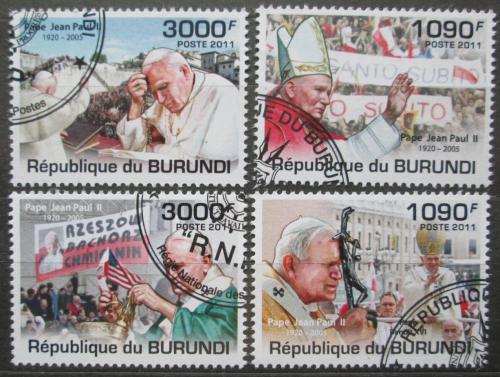 Poštové známky Burundi 2012 Papež Jan Pavel II. Mi# 2150-53 Kat 9.50€