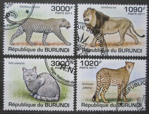 Poštové známky Burundi 2011 Maèkovité šelmy Mi# 2026-29 Kat 9.50€
