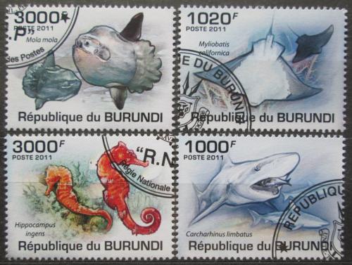 Poštové známky Burundi 2011 Morská fauna Mi# 1994-97 Kat 9.50€