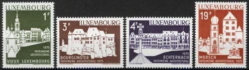 Poštové známky Luxembursko 1975 Architektúra Mi# 900-03 Kat 4.50€
