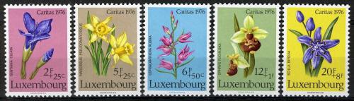 Poštové známky Luxembursko 1976 Chránìná flóra Mi# 936-40 Kat 5€