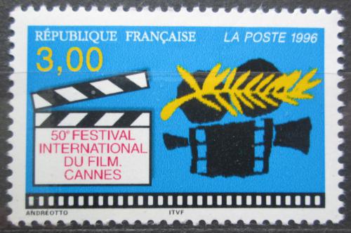 Poštová známka Francúzsko 1996 Filmový festival v Cannes, 50. výroèie Mi# 3183