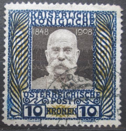 Poštová známka Rakúsko 1908 Cisár František Josef I. RARITA Mi# 156 w Kat 100€