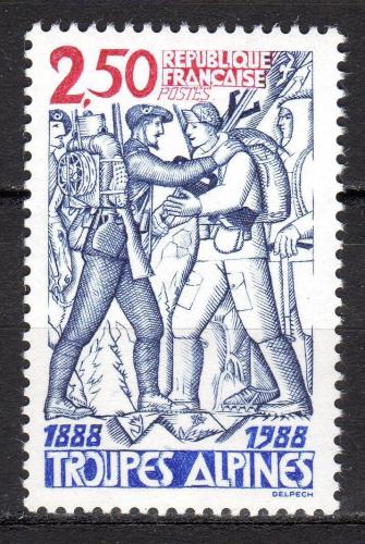 Poštová známka Francúzsko 1988 Horské oddíly, 100. výroèie Mi# 2680