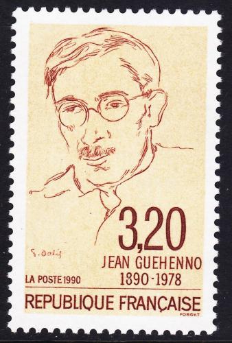Poštová známka Francúzsko 1990 Jean Guéhenno, spisovatel Mi# 2763