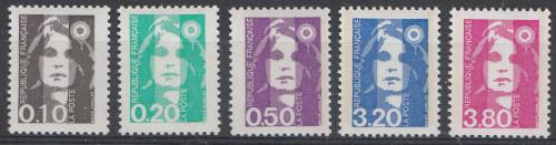 Poštové známky Francúzsko 1990 Marianne Mi# 2764-68