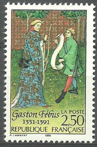 Poštová známka Francúzsko 1991 Kniha lovu od Gastona III. Mi# 2845