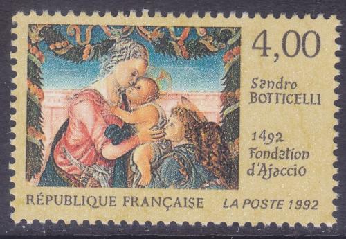 Poštová známka Francúzsko 1992 Umenie, Sandro Botticelli Mi# 2898