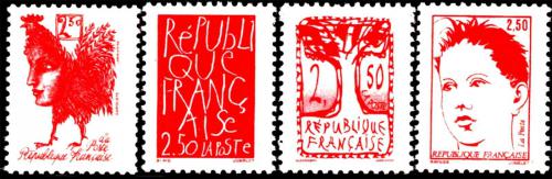 Poštové známky Francúzsko 1992 Symboly Mi# 2916-19 Kat 4.40€