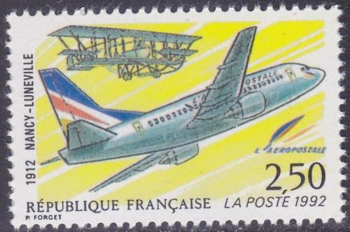 Poštová známka Francúzsko 1992 Lietadlo Boeing 737 Mi# 2925