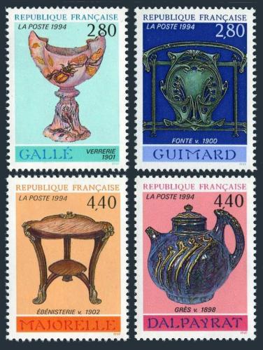 Poštové známky Francúzsko 1994 Dekorativní umenie Mi# 3000-03 Kat 5.50€