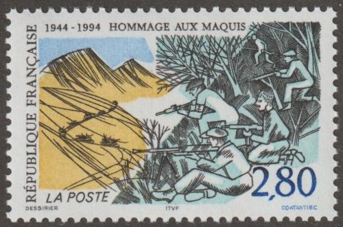 Poštová známka Francúzsko 1994 Partyzáni Mi# 3019