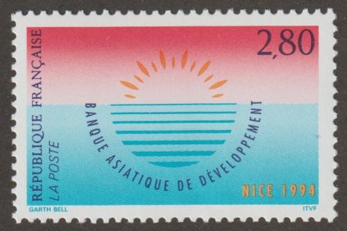 Poštová známka Francúzsko 1994 Asijská rozvojová banka Mi# 3027