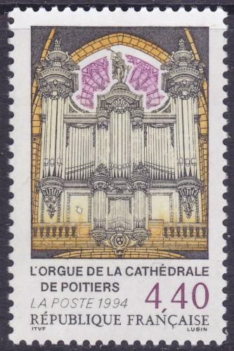 Poštová známka Francúzsko 1994 Varhany Mi# 3036