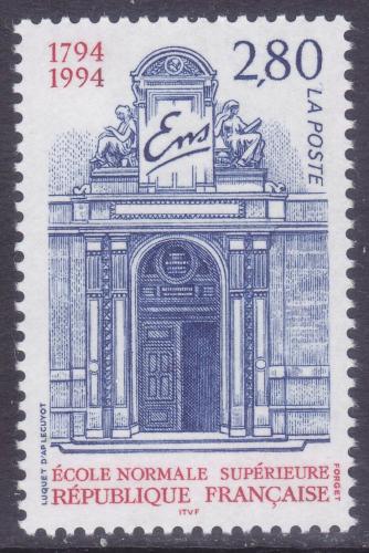 Poštová známka Francúzsko 1994 École Normale Supérieure, 200. výroèie Mi# 3052