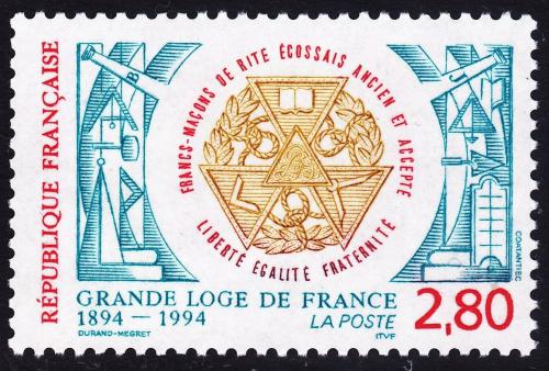 Poštová známka Francúzsko 1994 Svobodní zednáøi Mi# 3057