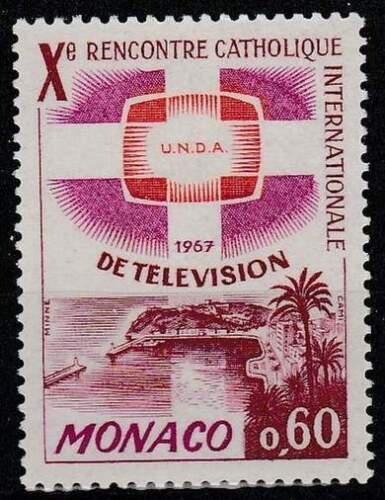 Poštová známka Monako 1966 Katolická asociace pro televizi Mi# 841