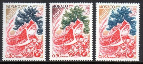 Poštové známky Monako 1971 Vianoce, rytiny Mi# 1022-24