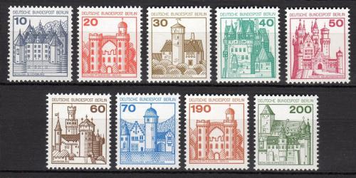 Poštové známky Západný Berlín 1977 Hrady a zámky Mi# 532-40 Kat 9€