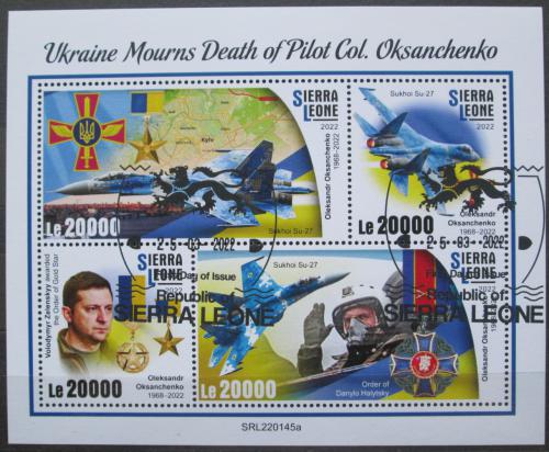 Potov znmky Sierra Leone 2022 Vojna na Ukrajin, plukovnk Oksanenko Mi# N/N