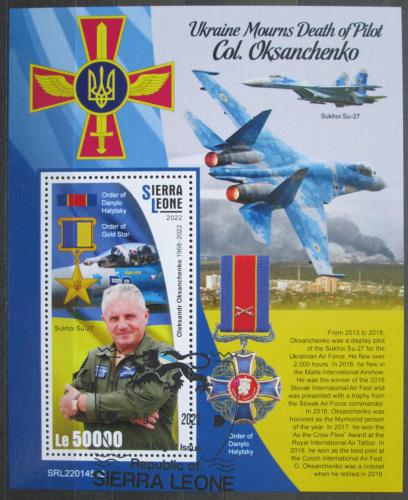 Potov znmka Sierra Leone 2022 Vojna na Ukrajin, plukovnk Oksanenko Mi# N/N