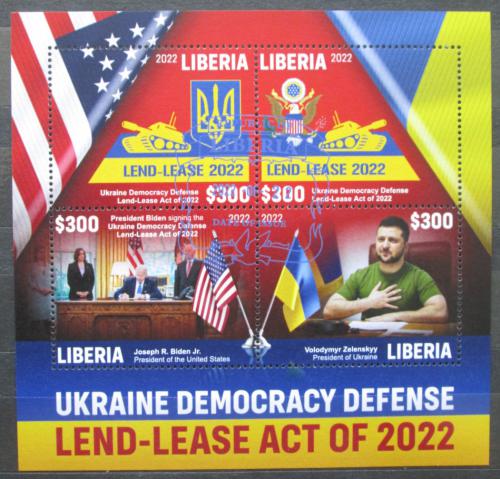 Poštové známky Libéria 2022 Vojna na Ukrajinì, pomoc USA Mi# N/N