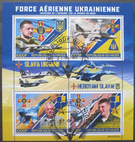 Poštové známky Niger 2022 Vojna na Ukrajinì, váleèné letectvo Mi# N/N