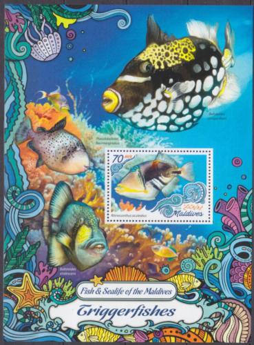 Poštová známka Maldivy 2016 Ostencovití Mi# Block 1000 Kat 9€