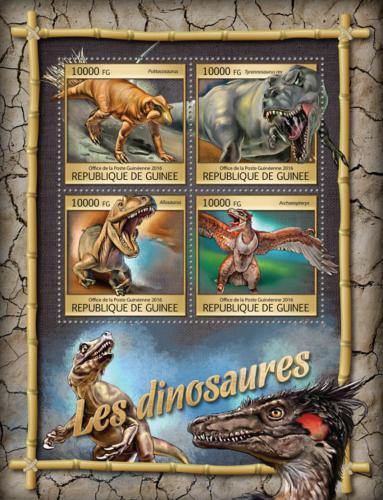 Poštové známky Guinea 2016 Dinosaury Mi# 11796-99 Kat 16€