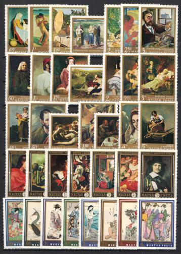 Zostava Maïarsko 1967-71 Umenie - 5 kompletných setov