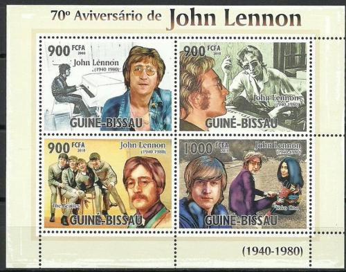 Poštové známky Guinea-Bissau 2010 The Beatles, John Lennon Mi# 4925-28 Kat 14€