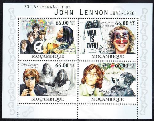 Poštové známky Mozambik 2010 The Beatles, John Lennon Mi# 4215-18 Kat 15€