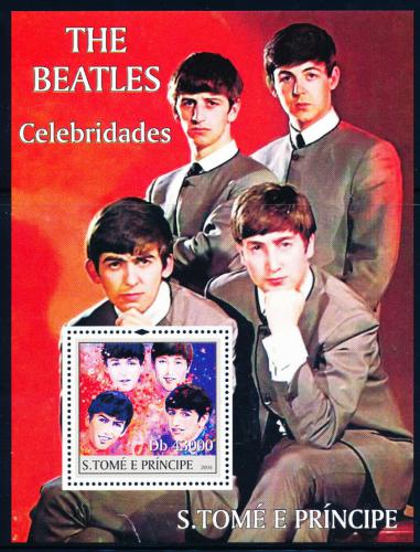 Poštová známka Svätý Tomáš 2004 The Beatles Mi# Block 489 Kat 12€