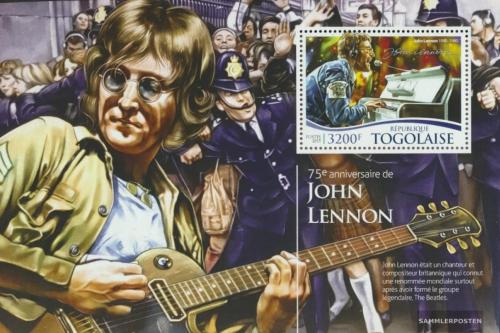 Poštová známka Togo 2015 The Beatles, John Lennon Mi# Block 1182 Kat 13€