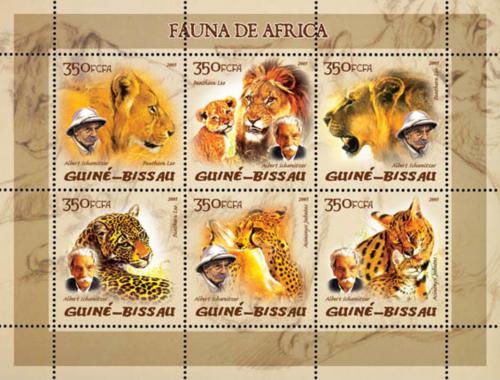 Poštové známky Guinea-Bissau 2005 Maèkovité šelmy Mi# 2818-23 Kat 8€